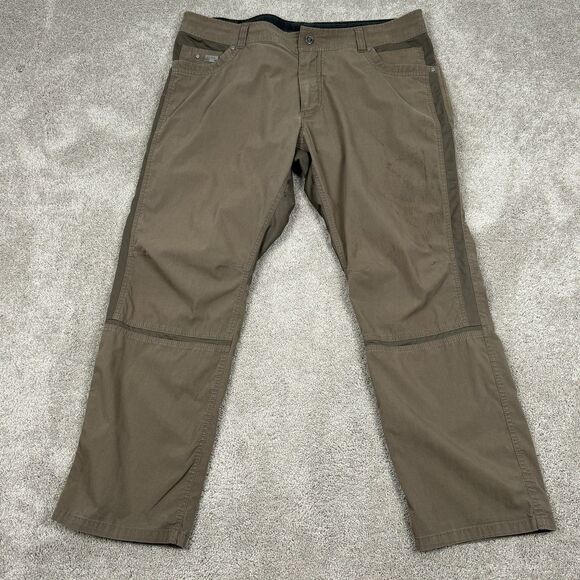 KUHL Radikl Pants Hiking Stretch 40x30 Men's Brown Taupe Outdoors Trail Camping - Picture 1 of 9